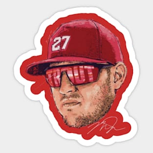 Mike Trout Los Angeles A Sunglasses Sticker